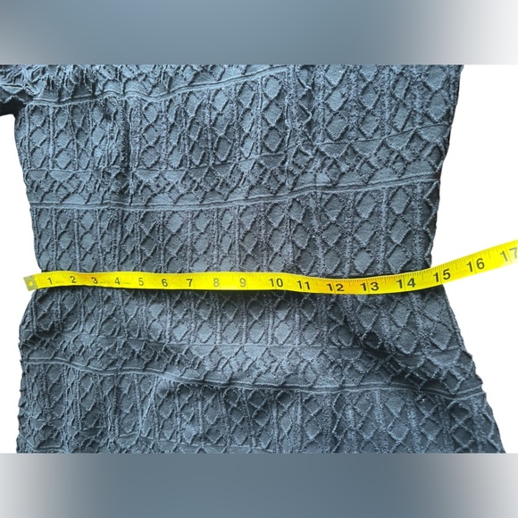 Vineyard Vines Black Off Shoulder Jacquard Cocktail Dress Women’s Size 8 NWT - Picture 5 of 7